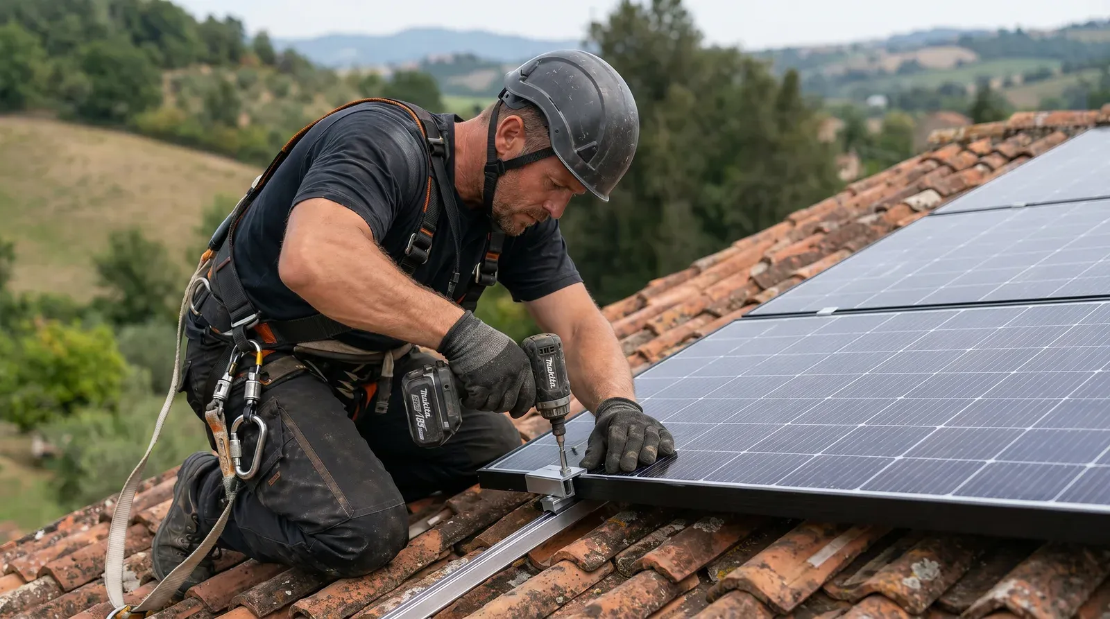 Panneaux solaires photovoltaïques installés à Attignat